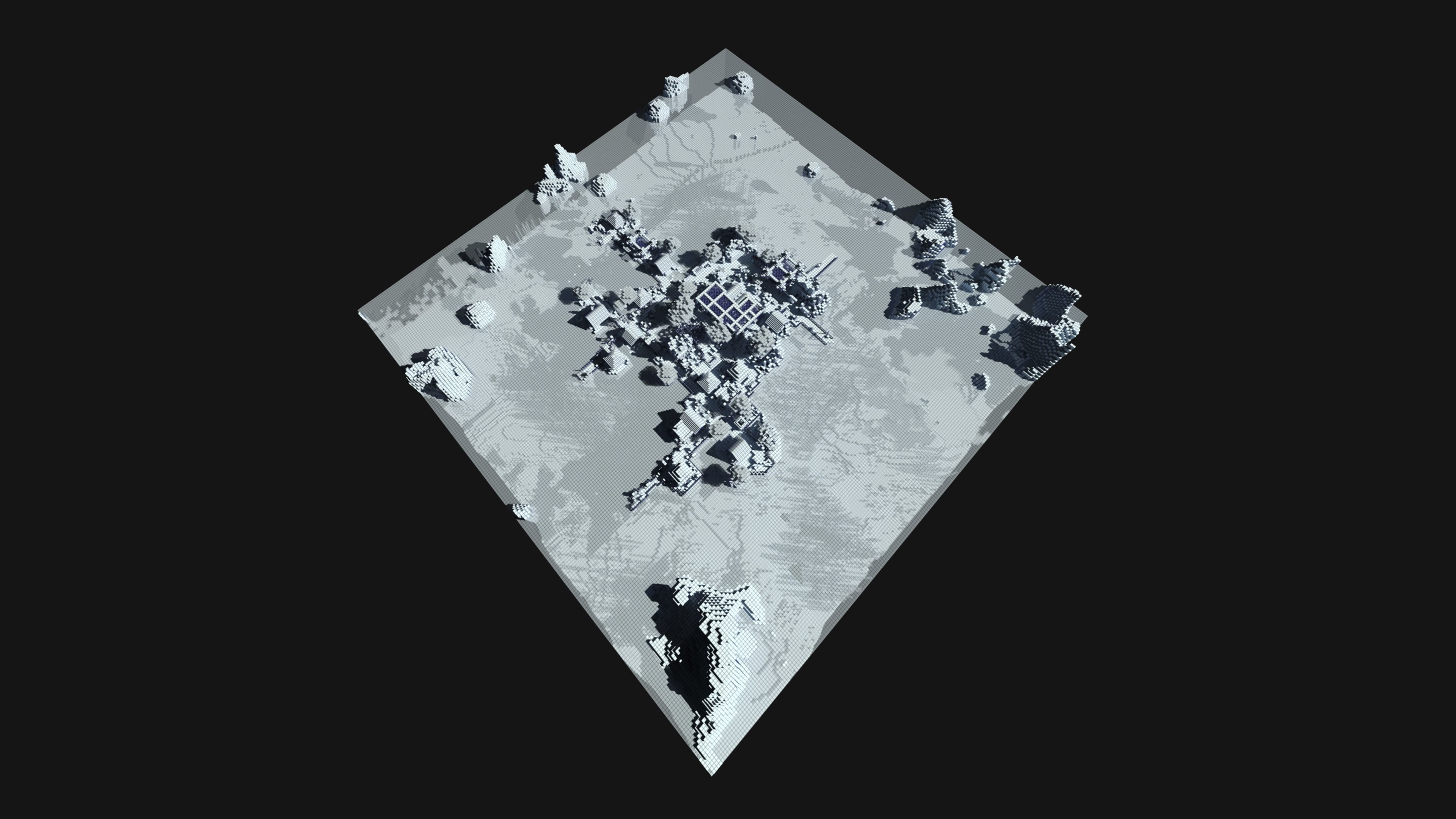 Magical Minecraft Village 3D model_30