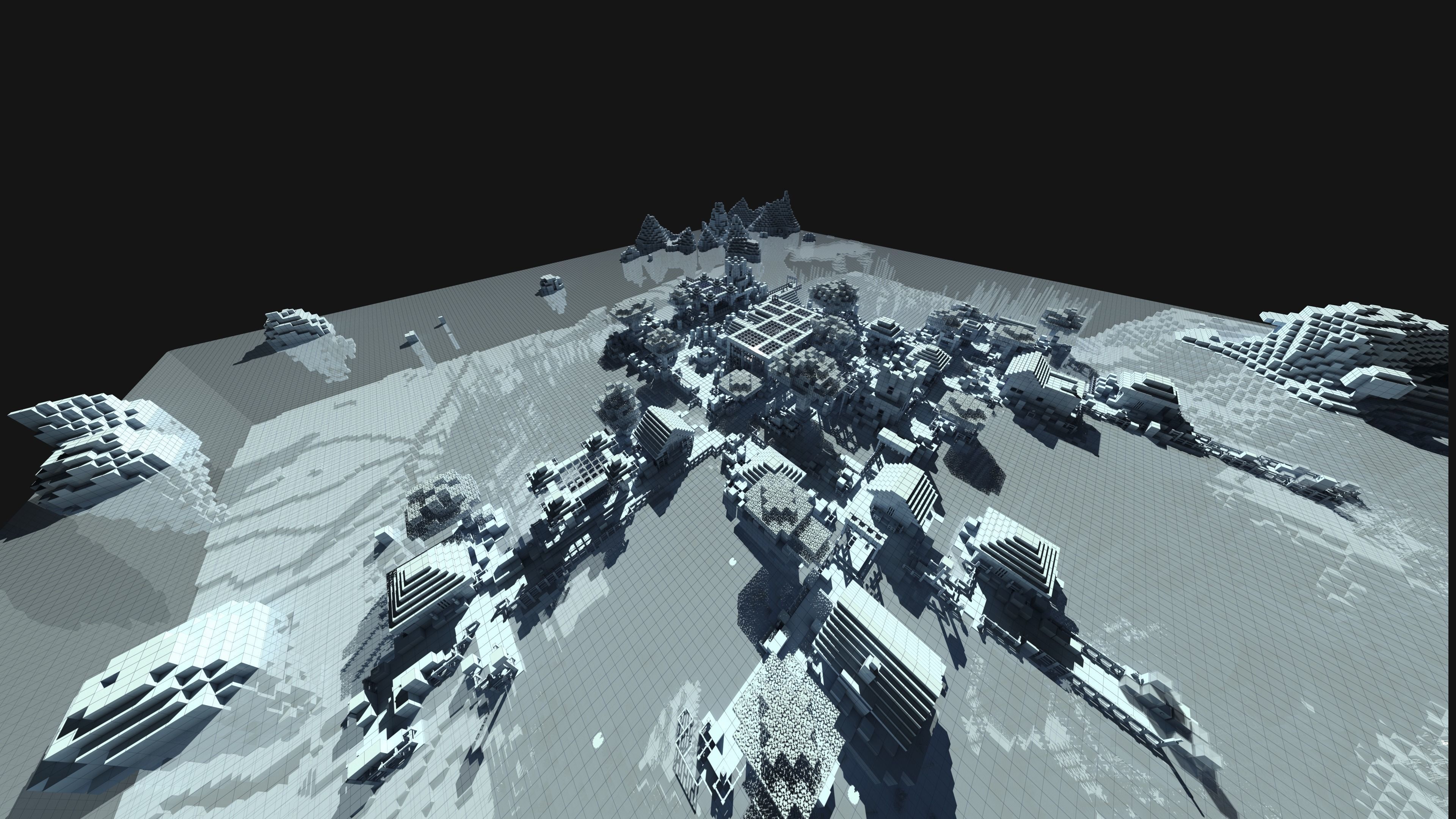 Magical Minecraft Village 3D model_29