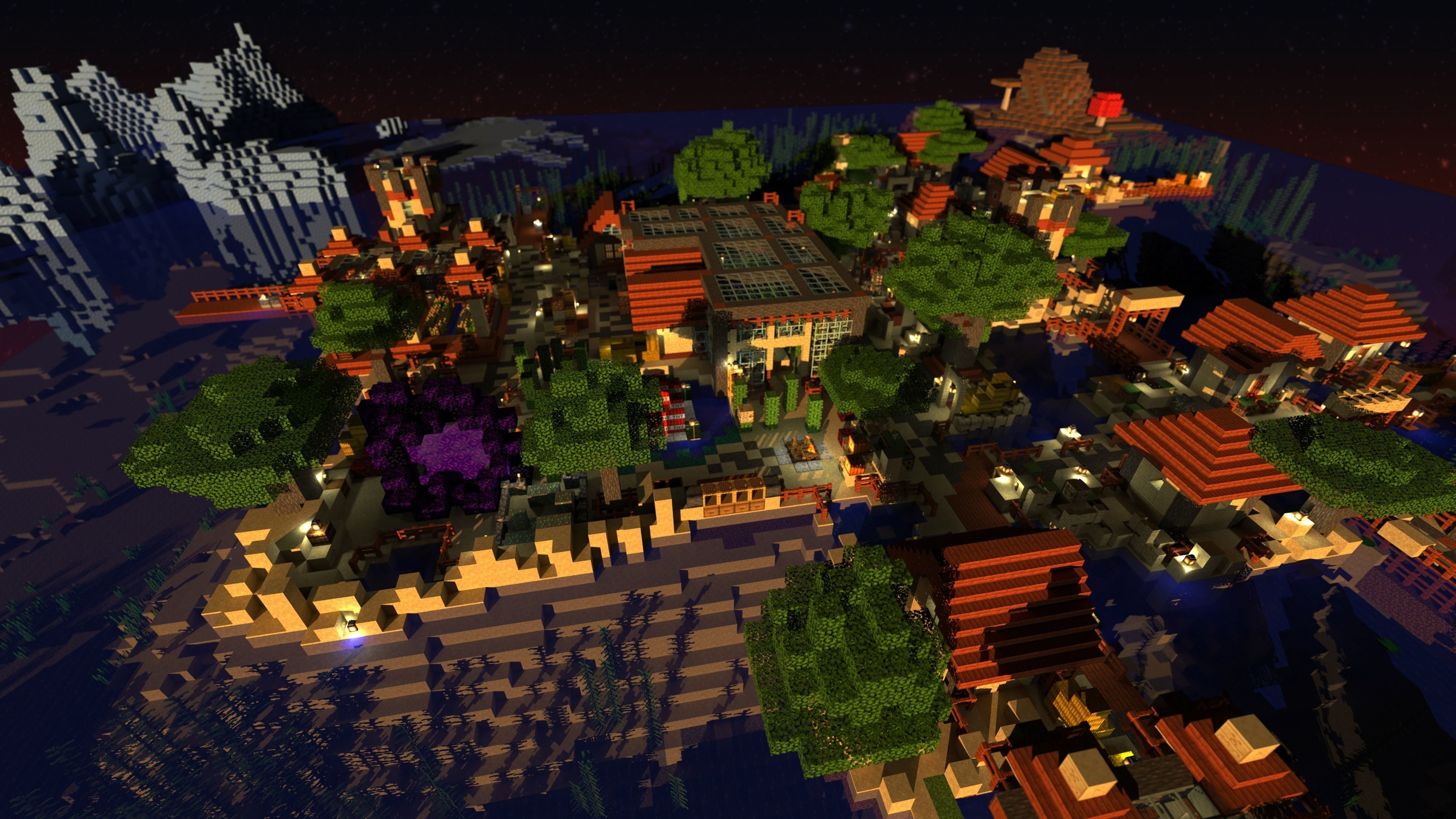 Magical Minecraft Village 3D model_18