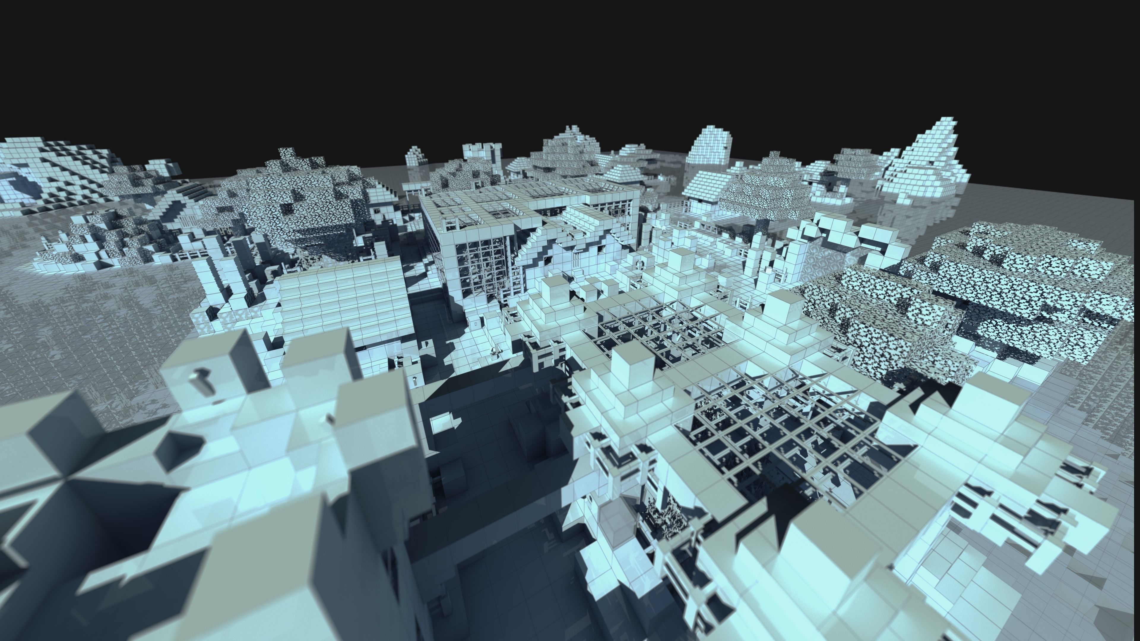 Magical Minecraft Village 3D model_26