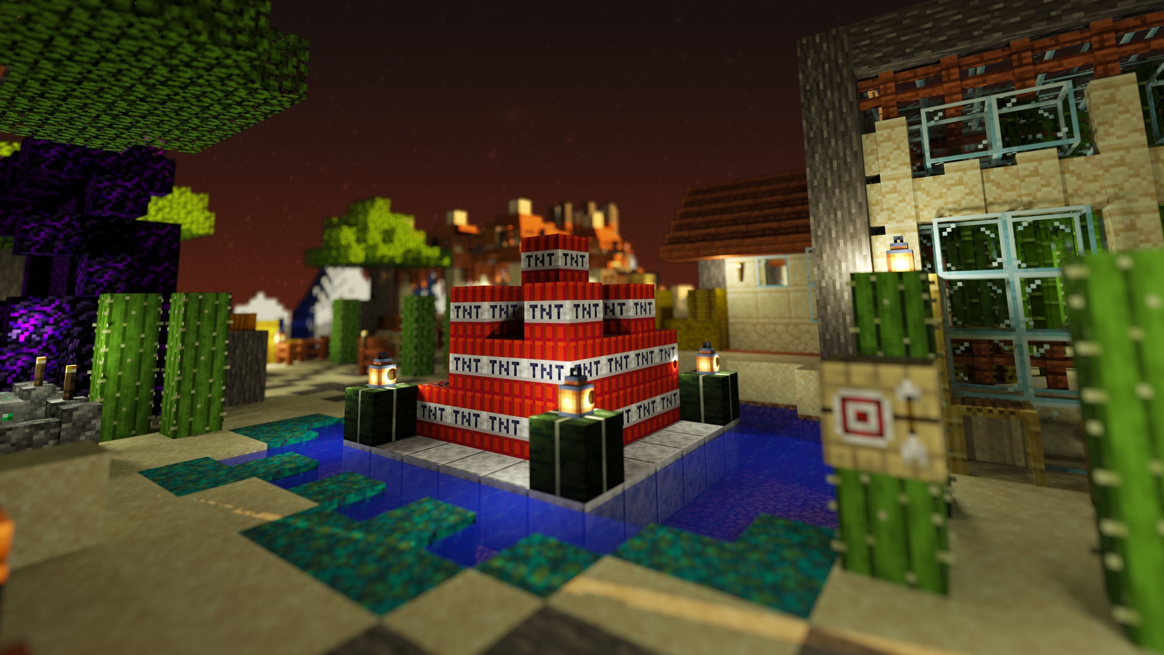 Magical Minecraft Village 3D model_21