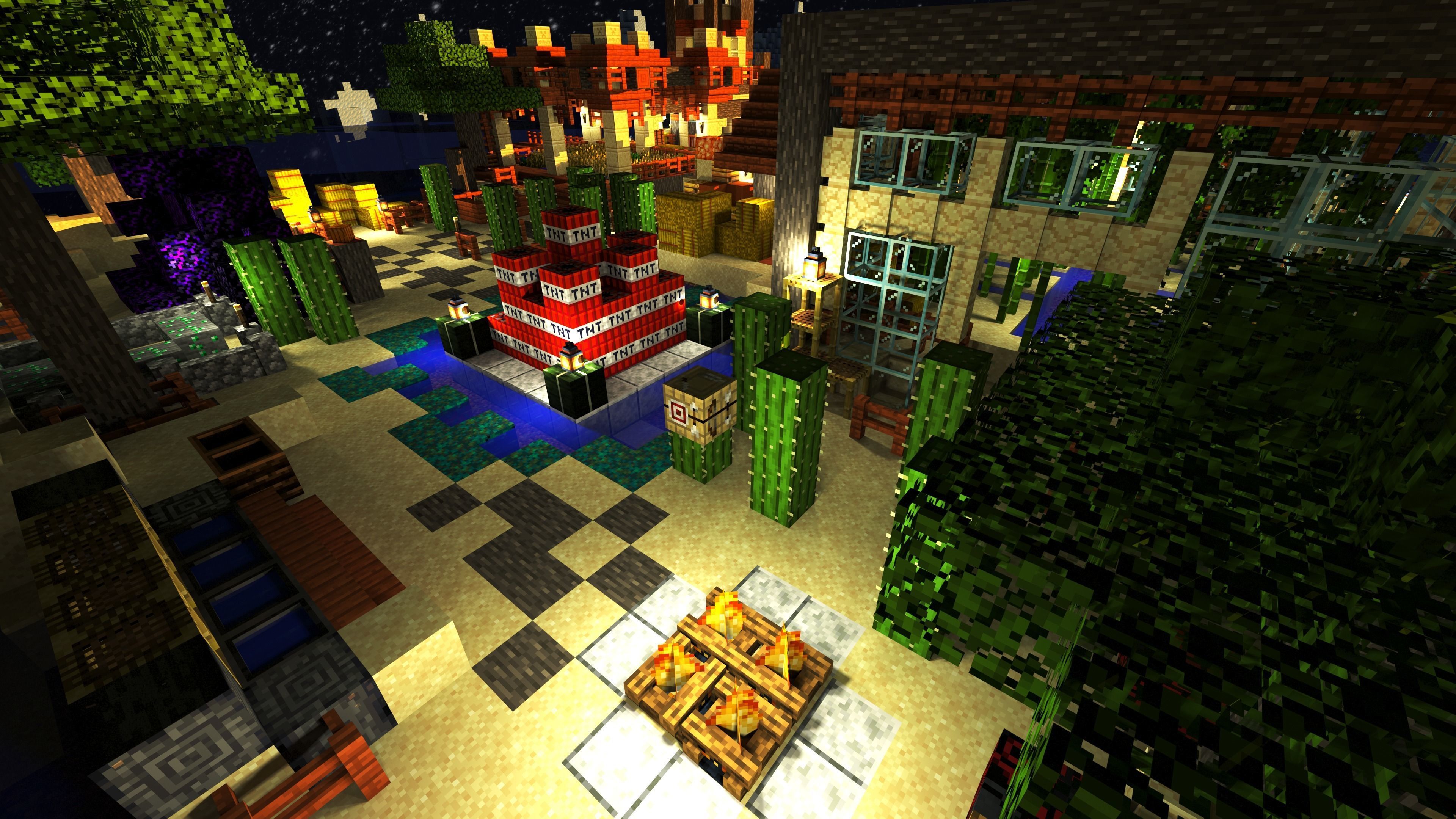 Magical Minecraft Village 3D model_11