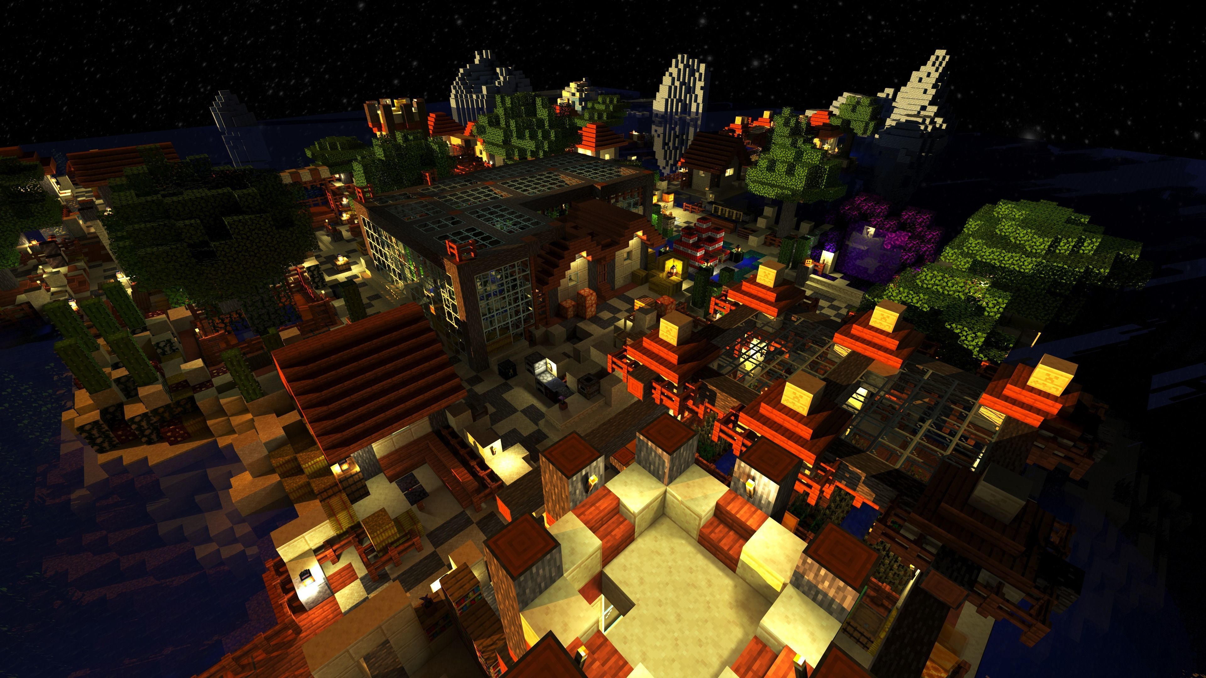 Magical Minecraft Village 3D model_16