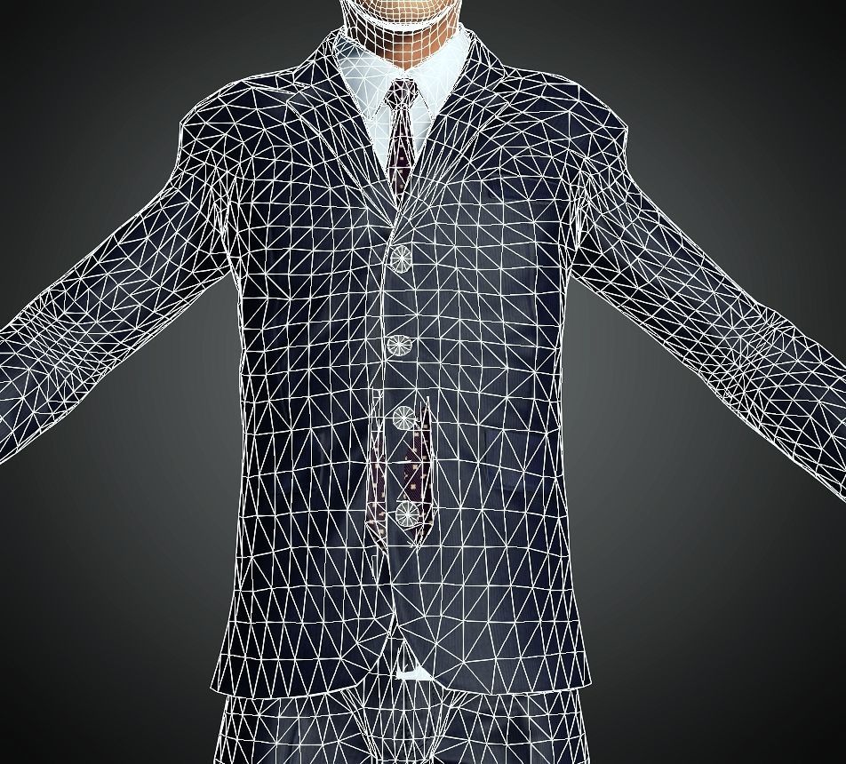 Realistic 3d Man Character Low-poly 3D model_11