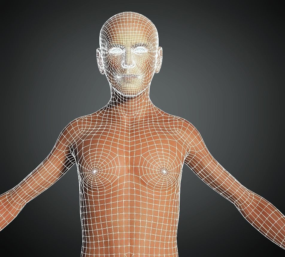 Realistic 3d Man Character Low-poly 3D model_9
