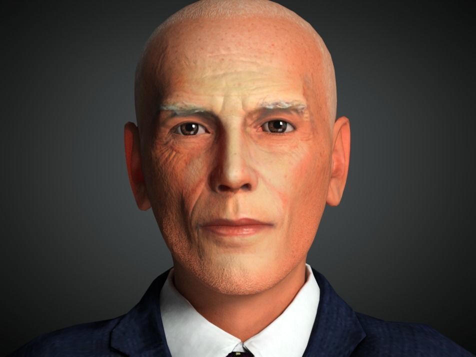 Realistic 3d Man Character Low-poly 3D model_13