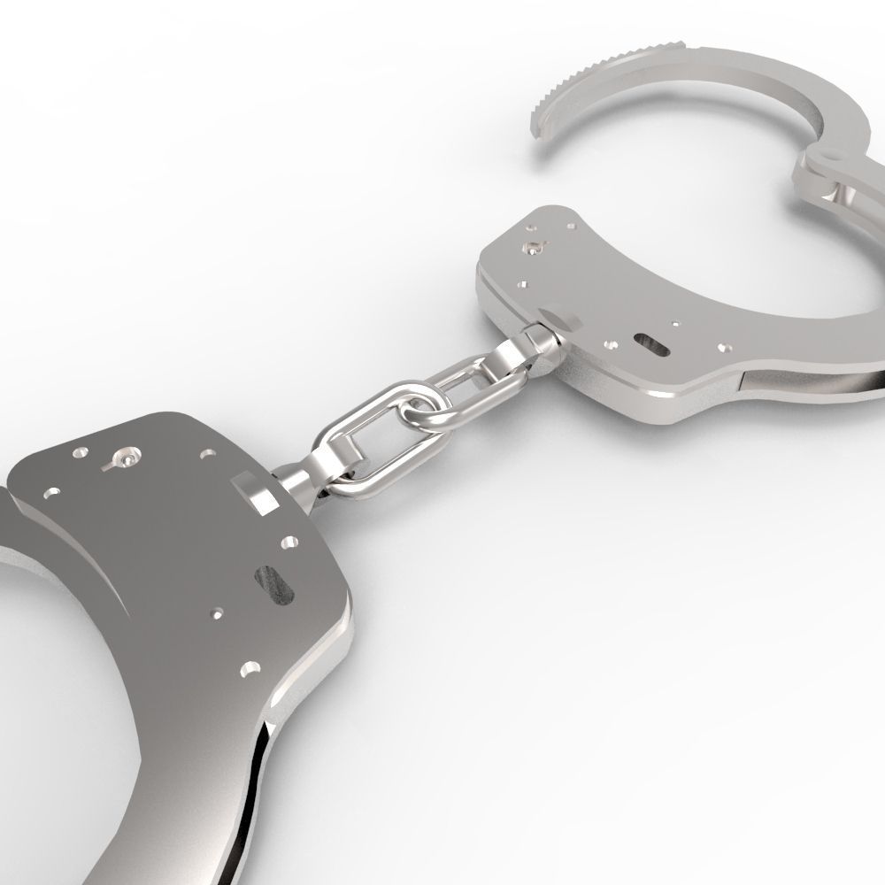 Handcuffs Low-poly 3D model_5