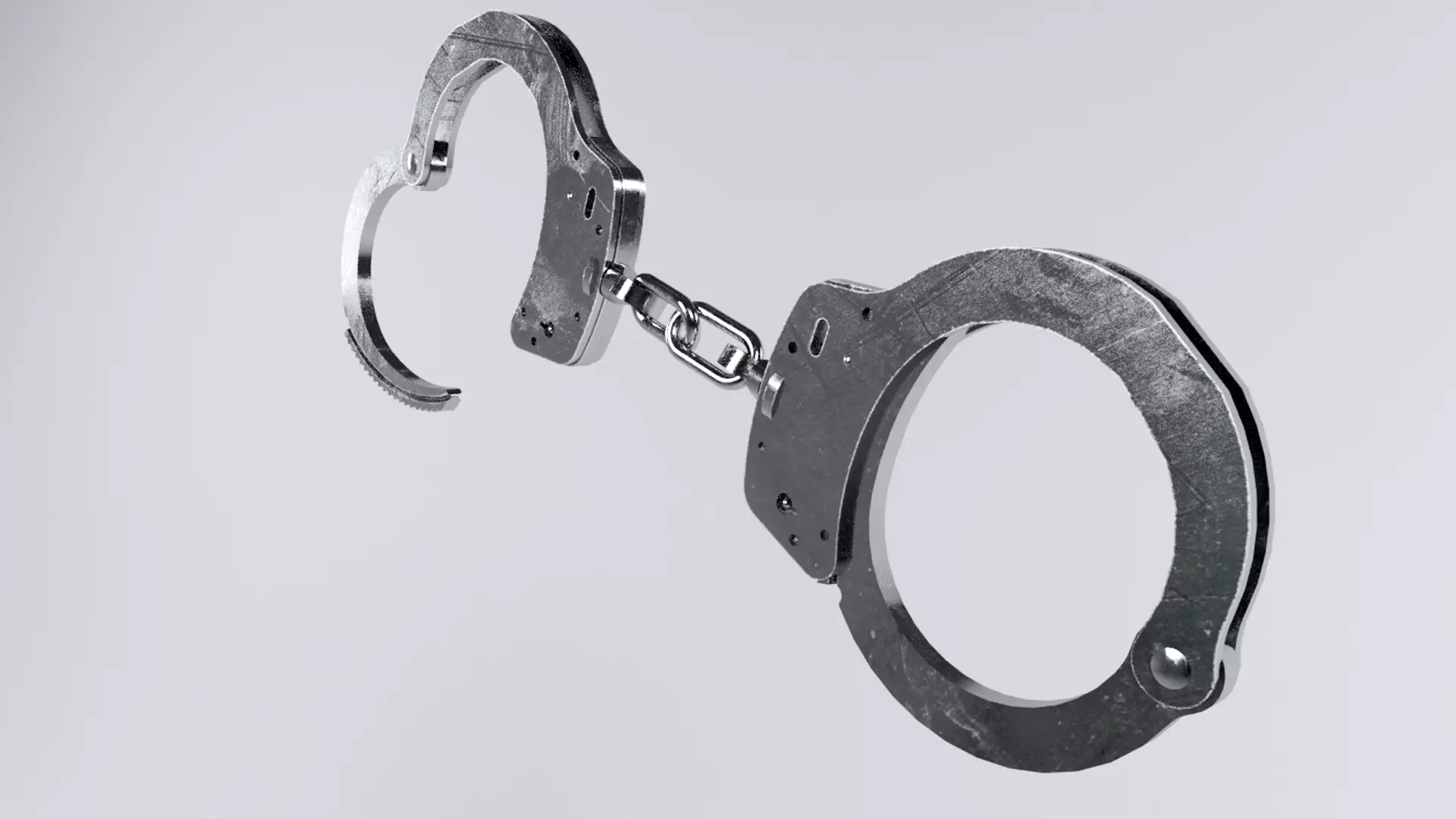 Handcuffs Low-poly 3D model_0