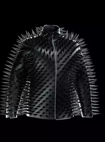 Spiked jacket 3d wear Cloth Garment Hypebeast Fashion 3D model