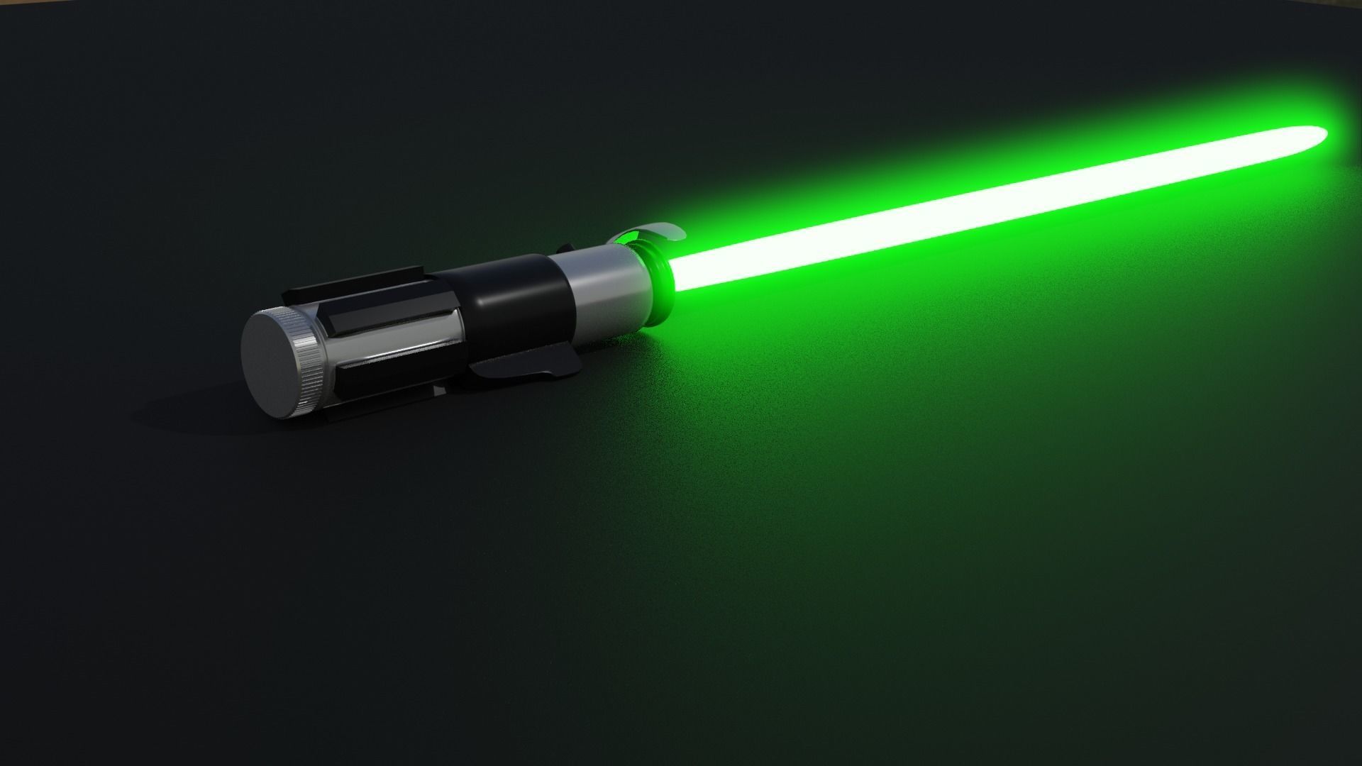 Yoda Lightsaber free VR / AR / lowpoly 3D model animated CGTrader