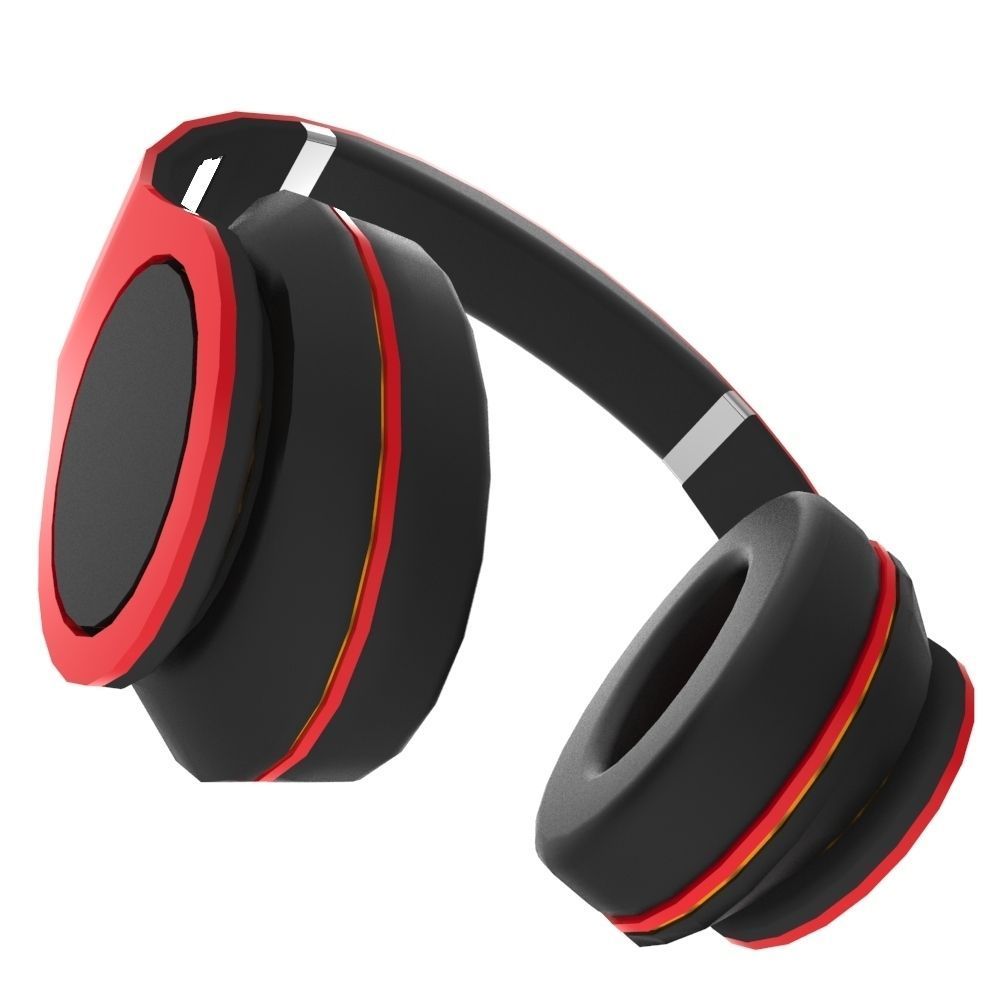 Headphones Low-poly 3D model_4