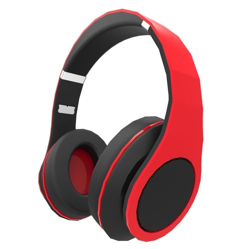 Headphones Low-poly 3D model_1