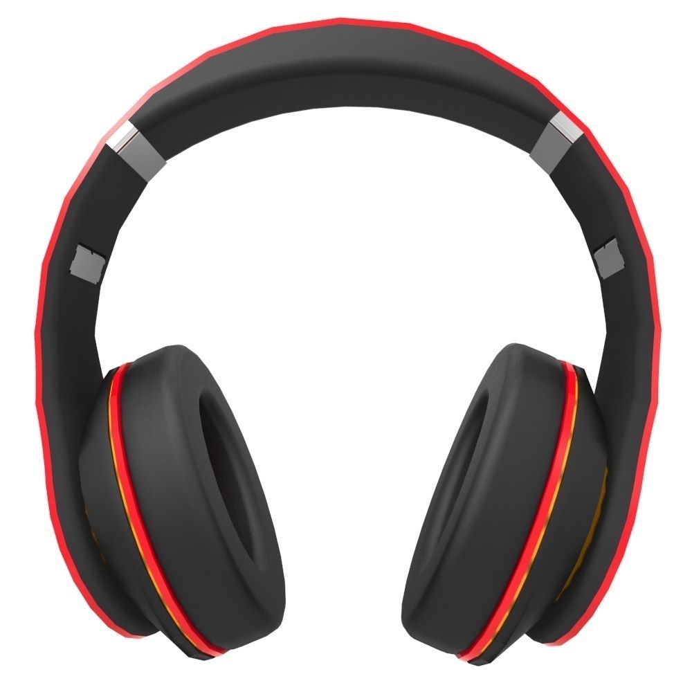 Headphones Low-poly 3D model_3