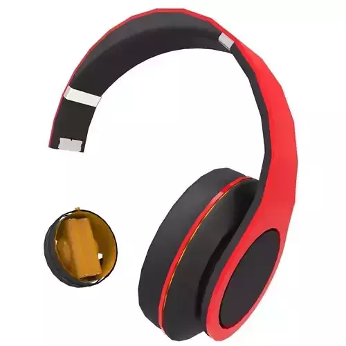 Headphones Low-poly 3D model