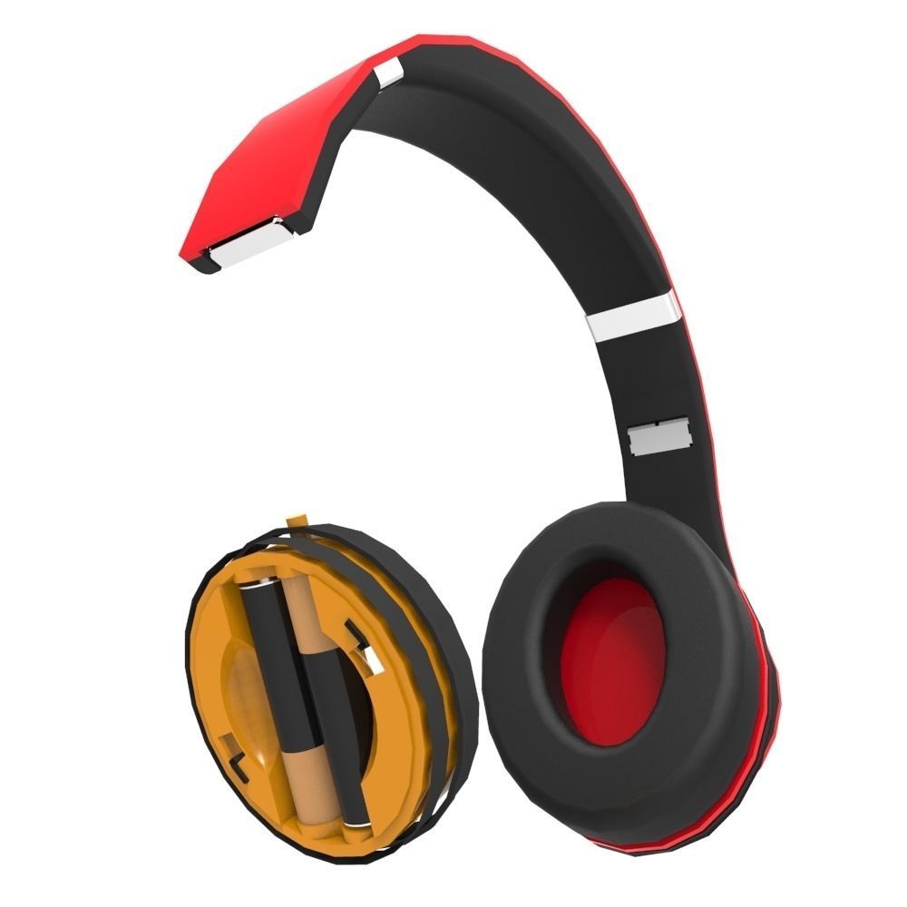 Headphones Low-poly 3D model_2