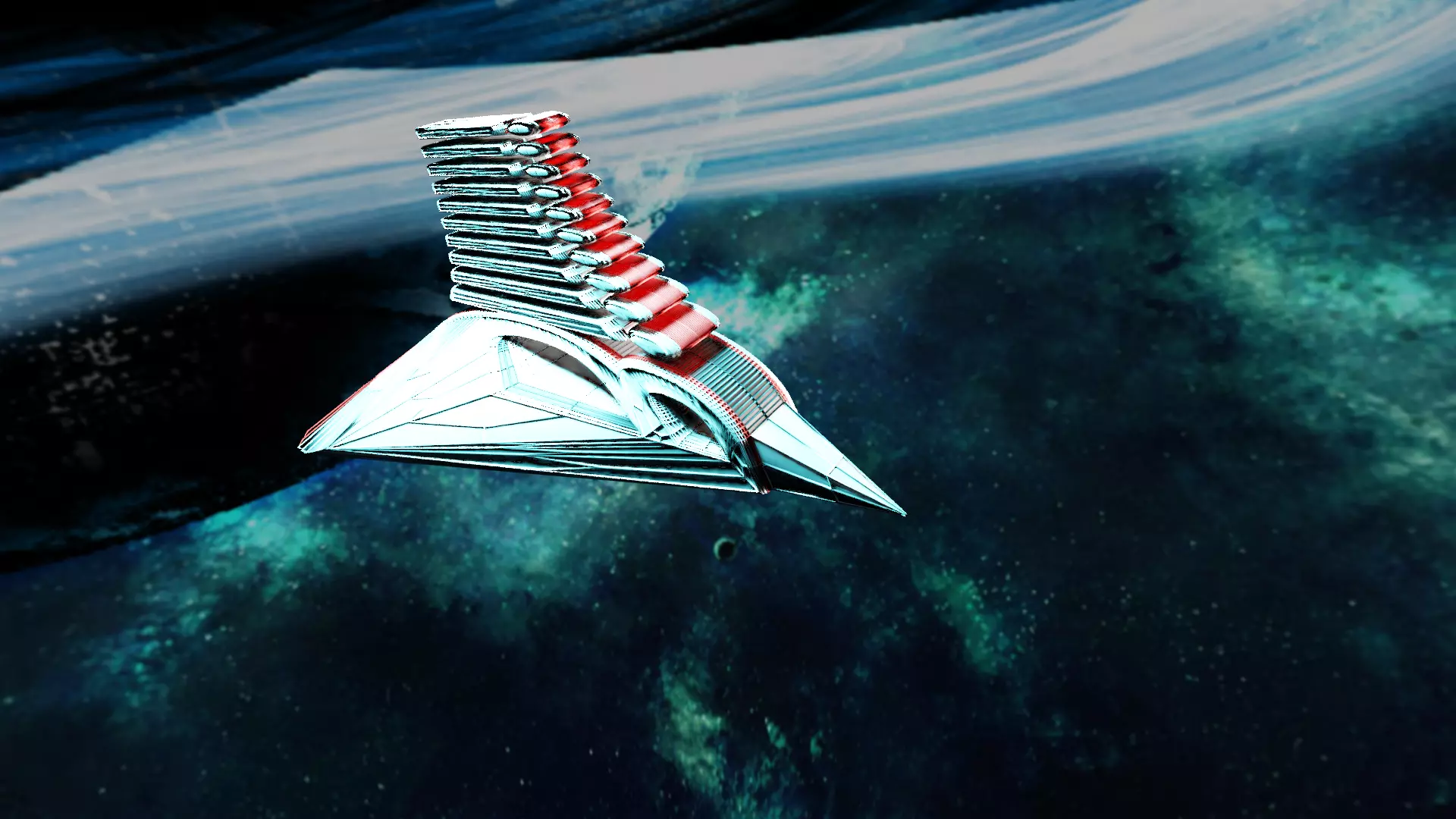 space craft Low-poly 3D model