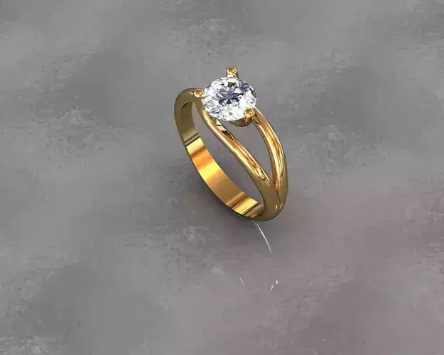 Ring gold with diamond