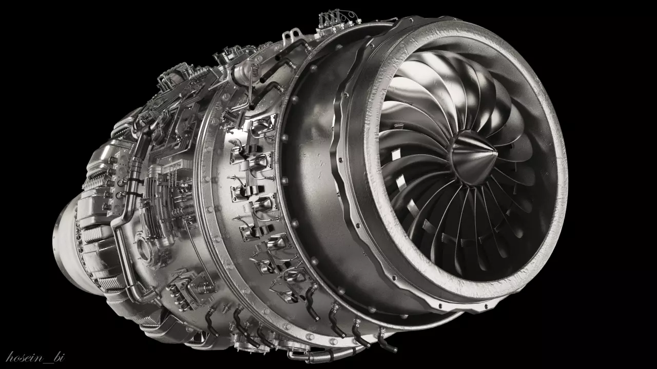 jet engine 3D model