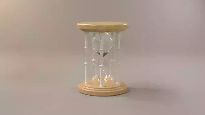 Realistic Hourglass Glass 3D model