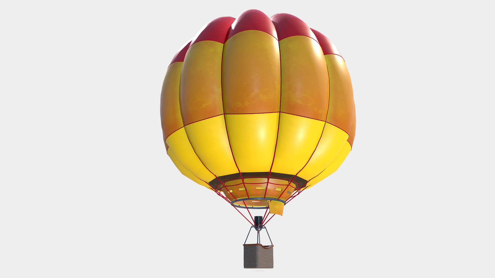 Air Balloon  Low-poly 3D model_11