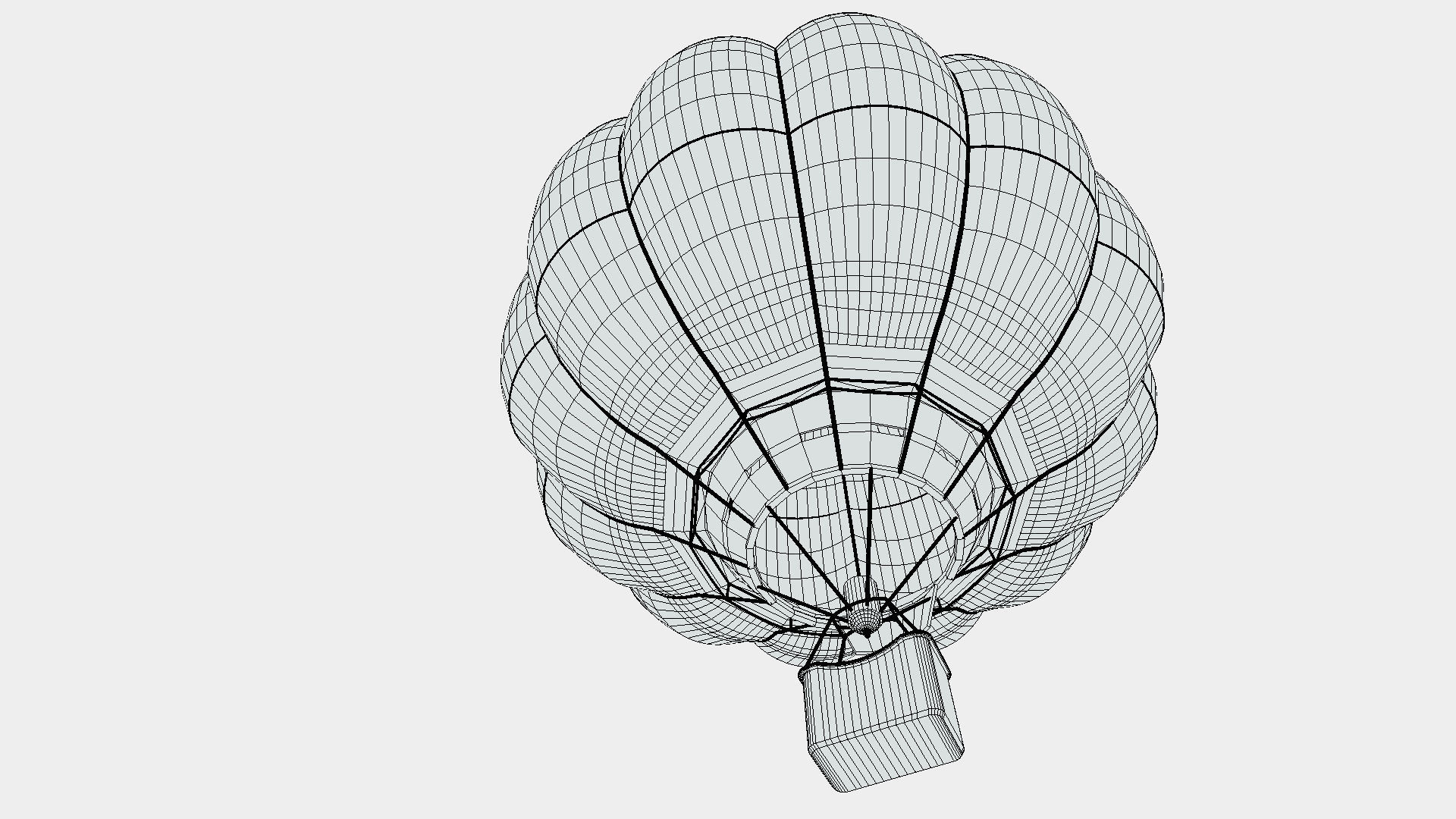 Air Balloon  Low-poly 3D model_13