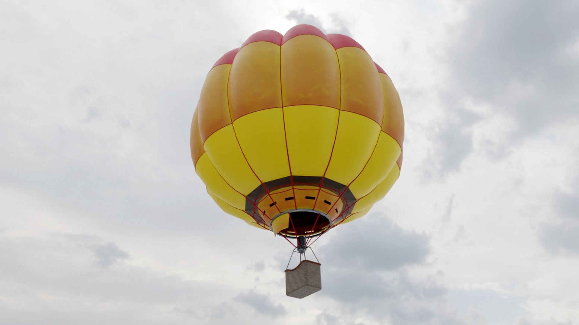 Air Balloon  Low-poly 3D model_3