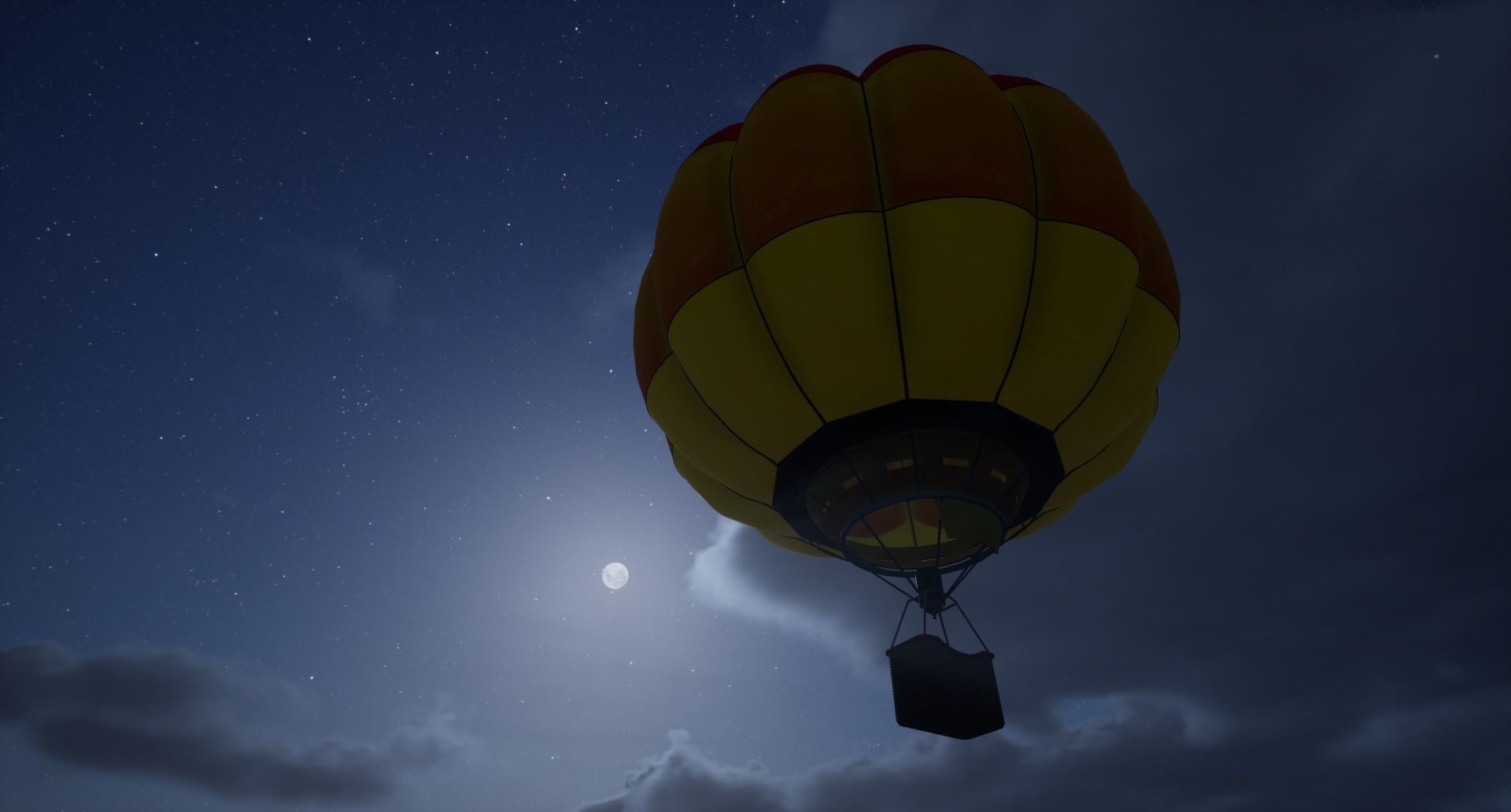 Air Balloon  Low-poly 3D model_6