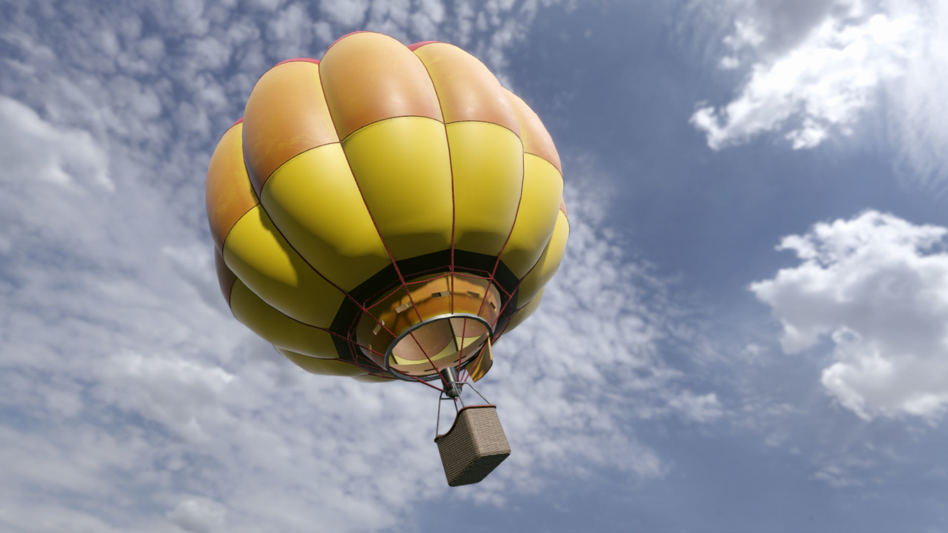 Air Balloon  Low-poly 3D model_10