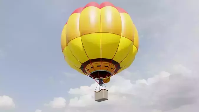 Air Balloon  Low-poly 3D model