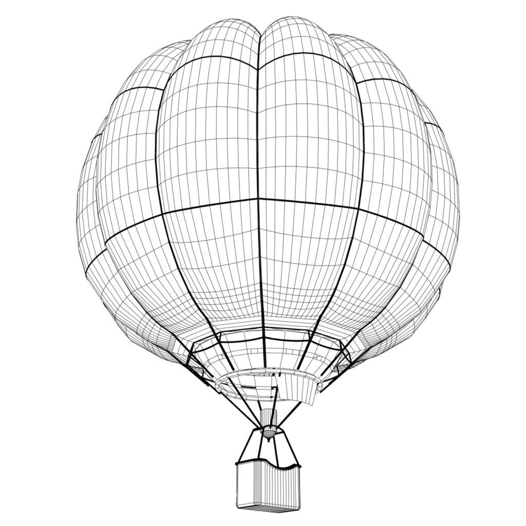Air Balloon  Low-poly 3D model_18