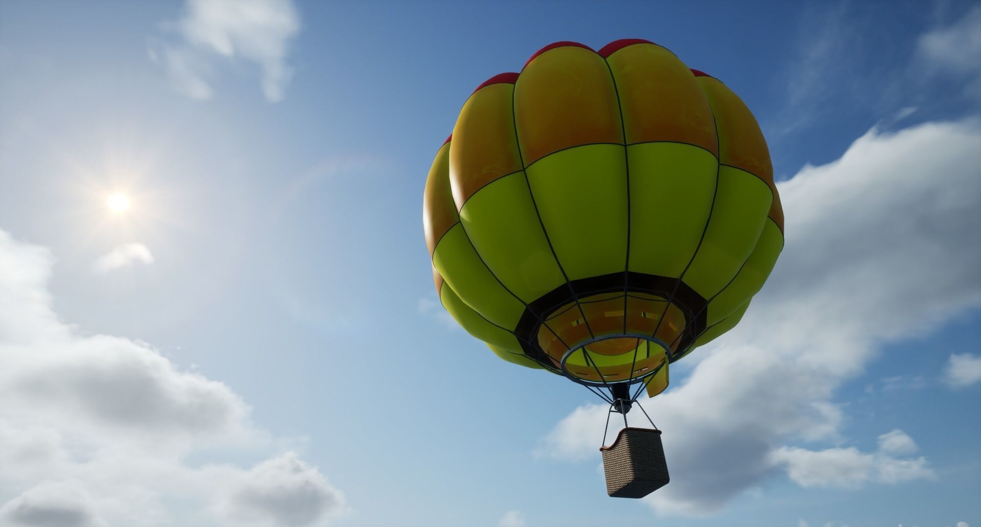 Air Balloon  Low-poly 3D model_5