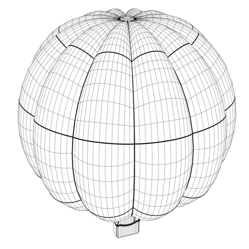 Air Balloon  Low-poly 3D model_17