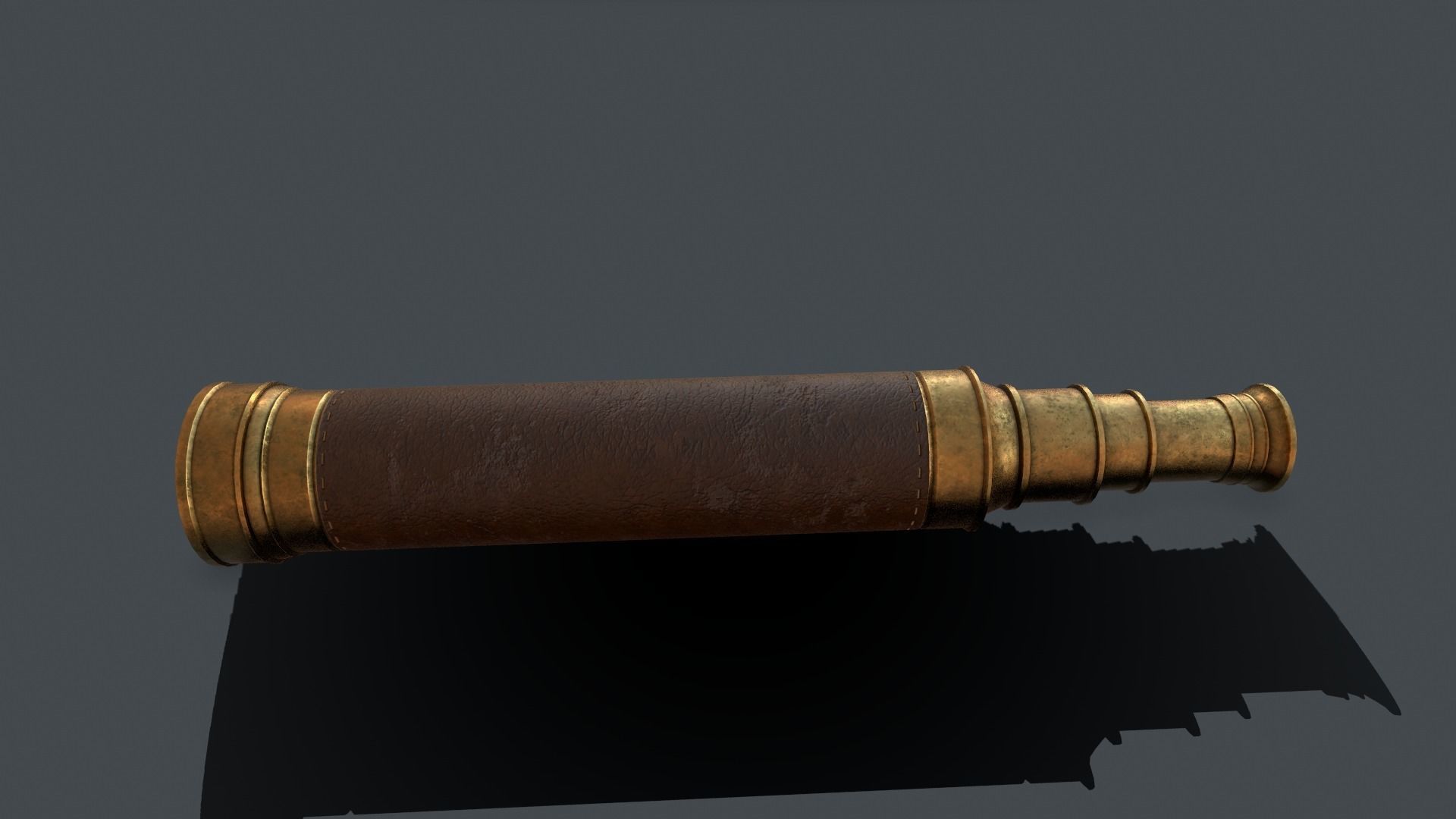Pirate Spyglass Low-poly 3D model_2