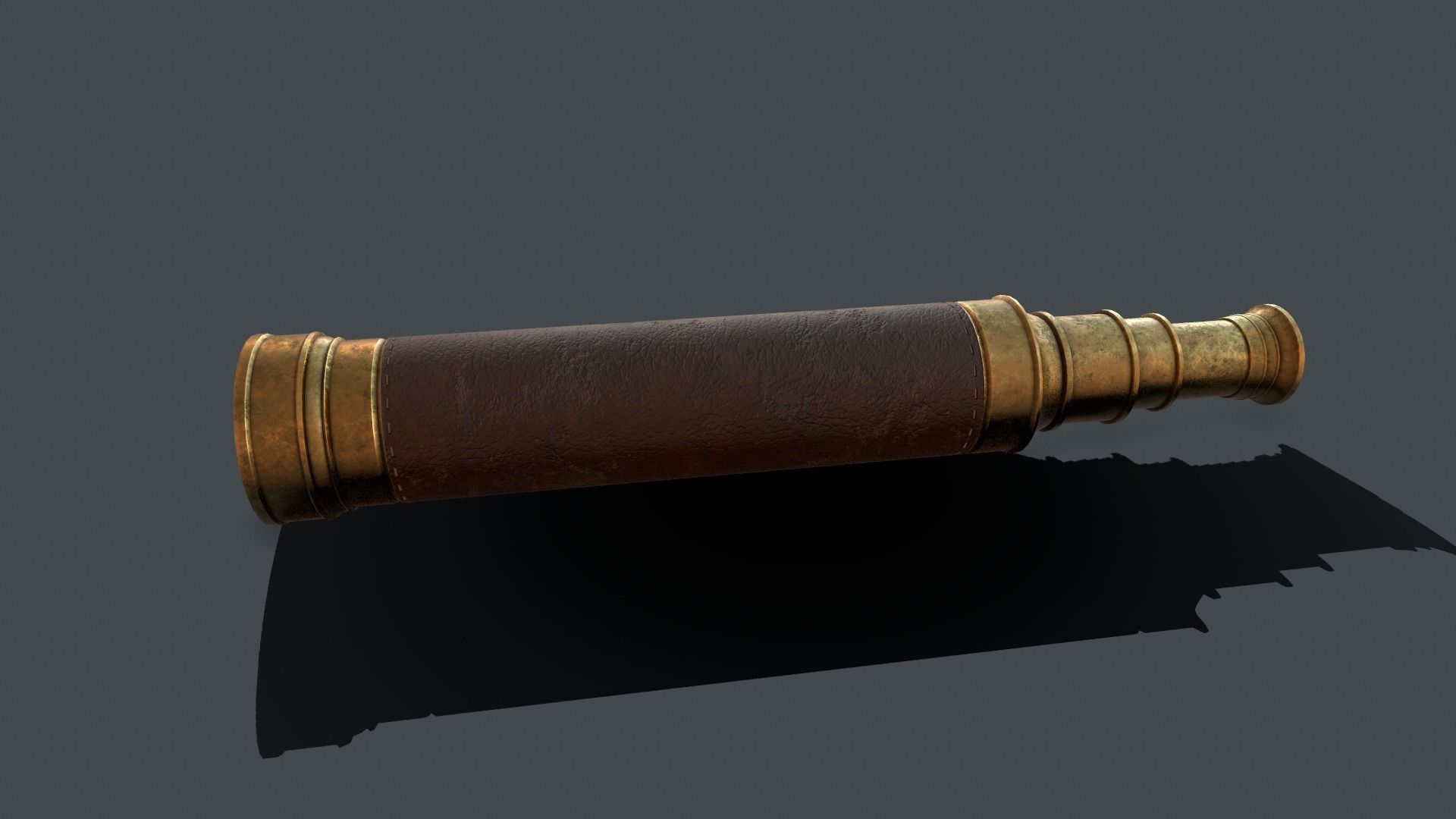 Pirate Spyglass Low-poly 3D model_6