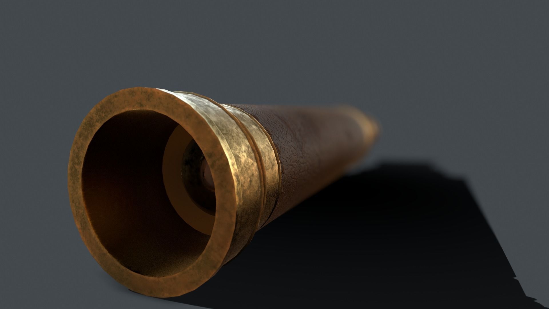 Pirate Spyglass Low-poly 3D model_5