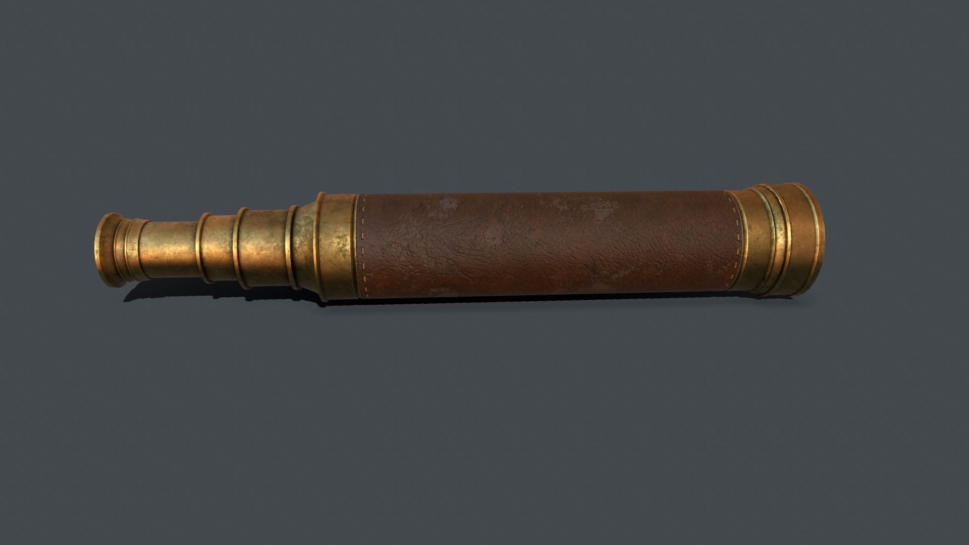 Pirate Spyglass Low-poly 3D model_3