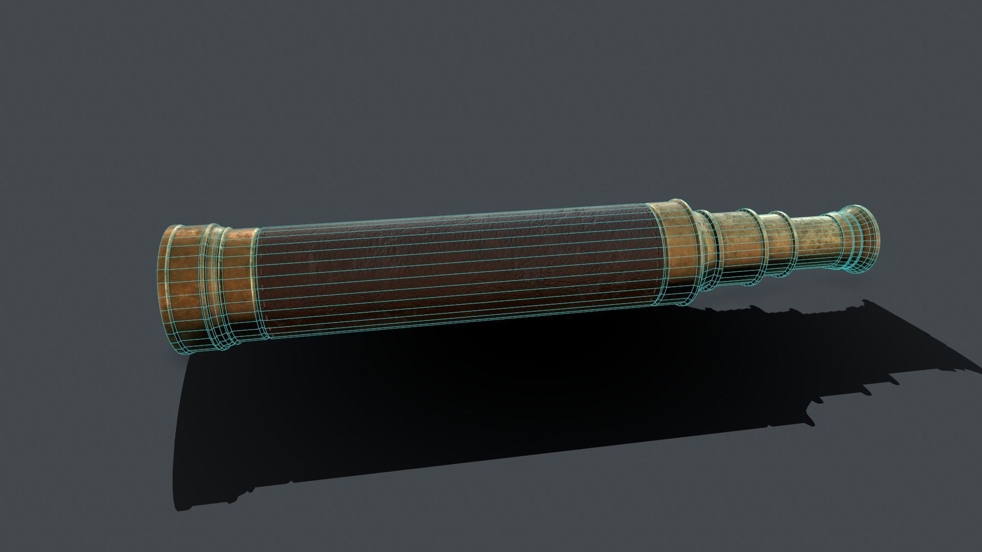 Pirate Spyglass Low-poly 3D model_7