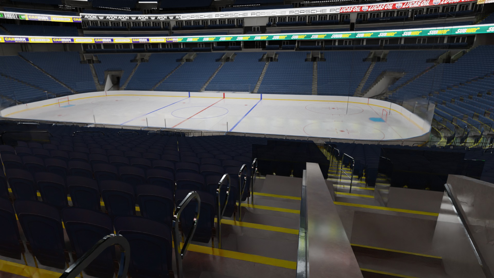 Ice Hockey Arena Low-poly 3D model_4