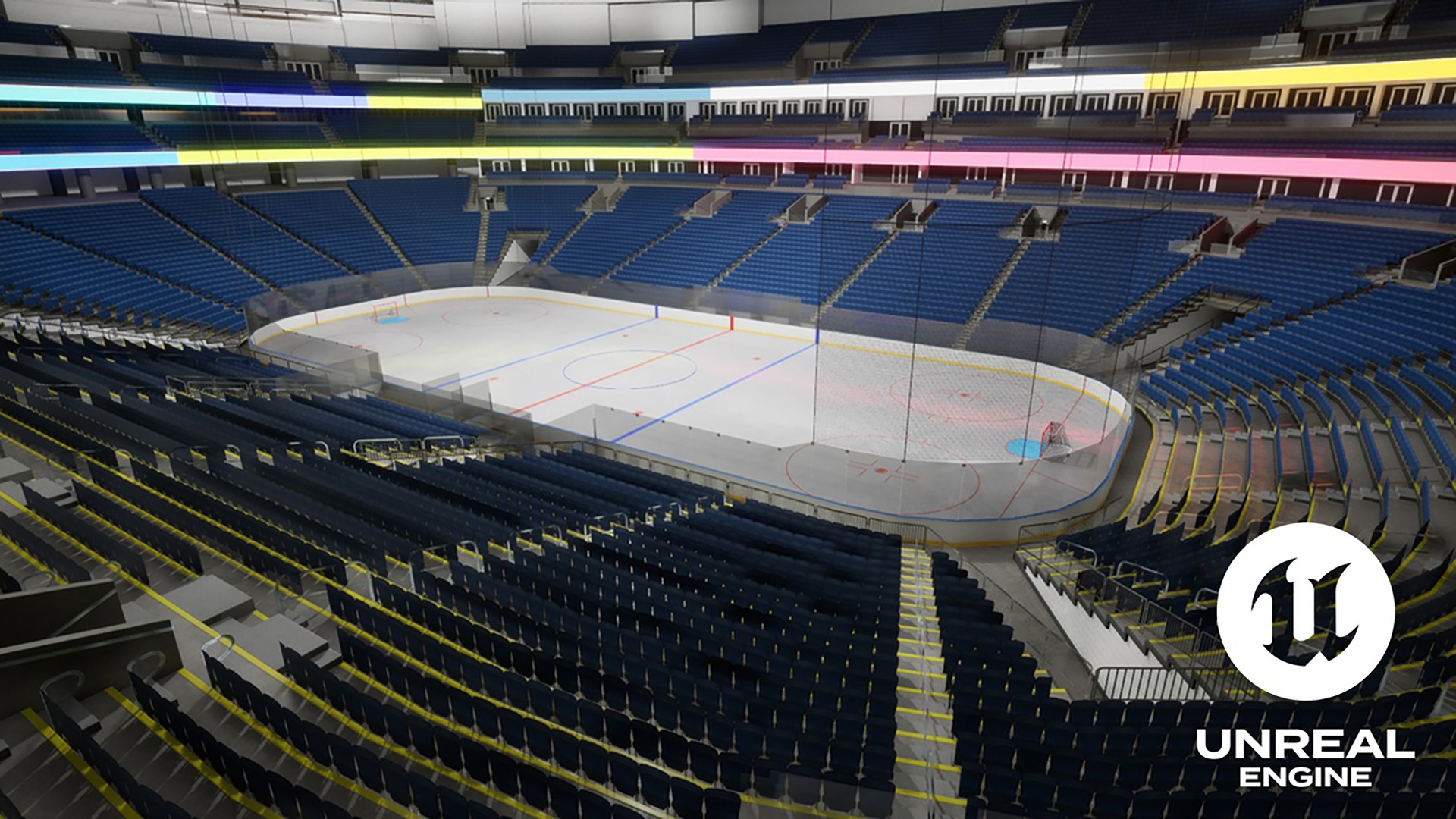 Ice Hockey Arena Low-poly 3D model_2
