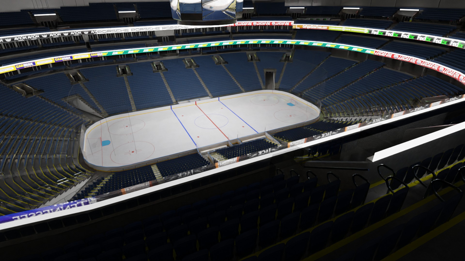 Ice Hockey Arena Low-poly 3D model_5