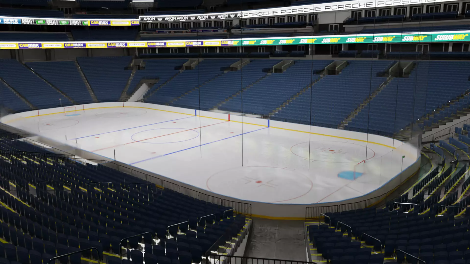 Ice Hockey Arena Low-poly 3D model_0