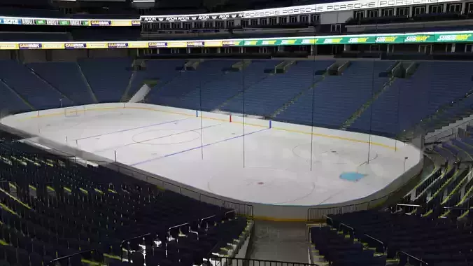 Ice Hockey Arena Low-poly 3D model