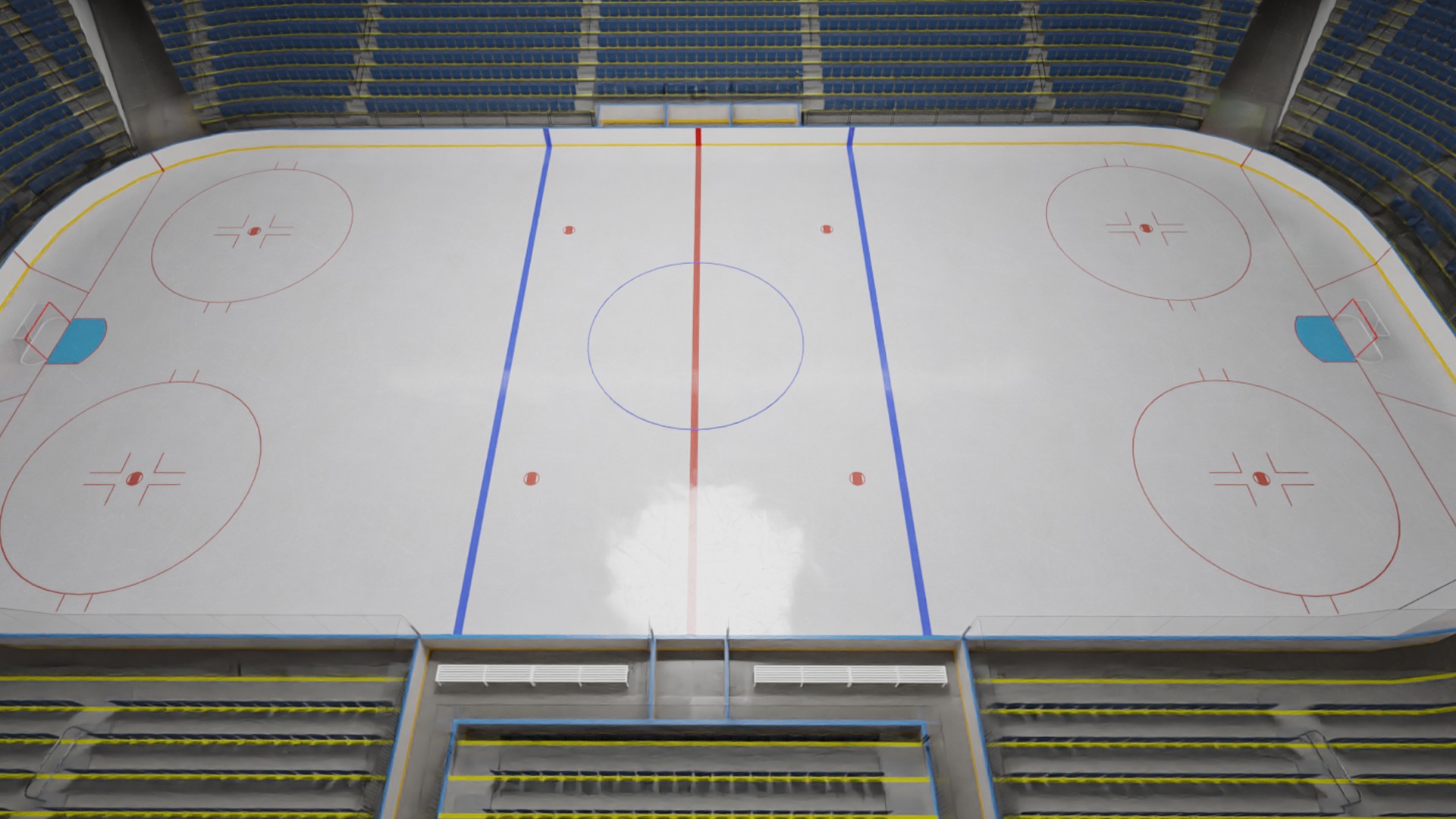 Ice Hockey Arena Low-poly 3D model_6