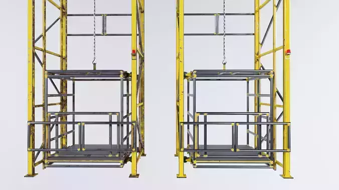 Industrial Lift Low-poly 3D model