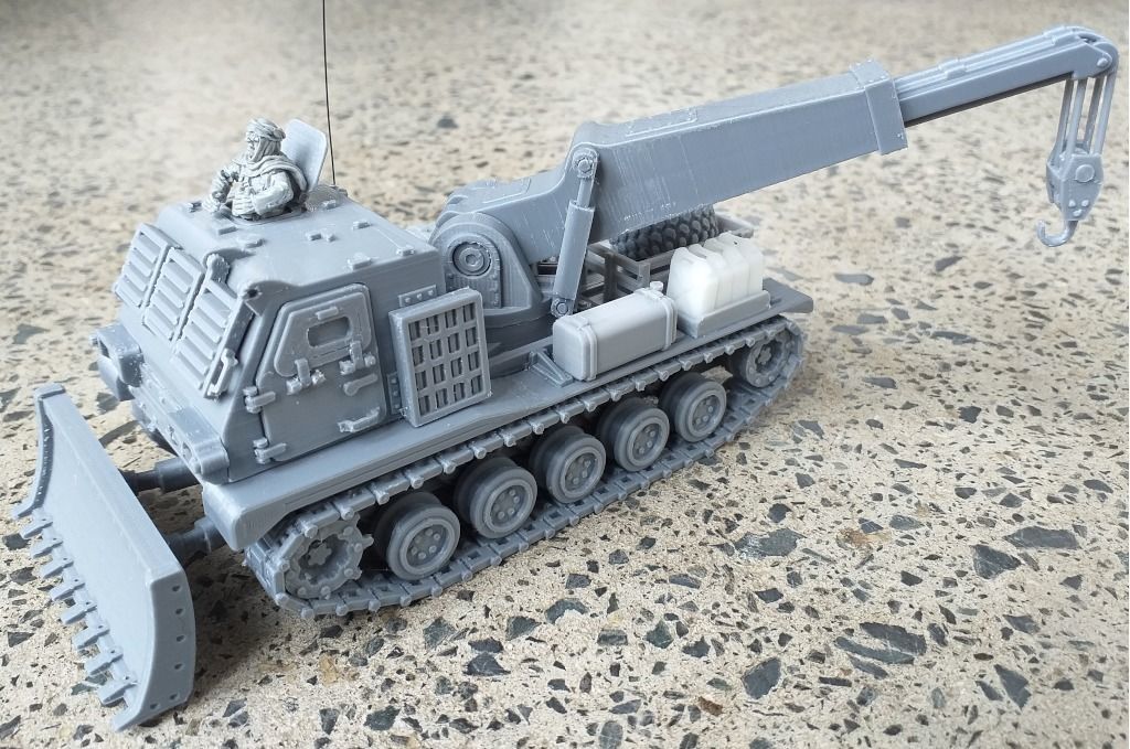 Armored Recovery Vehicle - 28mm Sci-Fi 3D print model_3