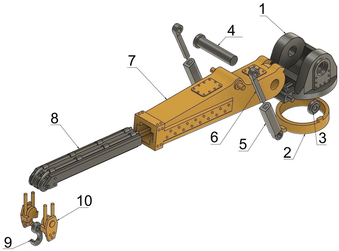 Armored Recovery Vehicle - 28mm Sci-Fi 3D print model_8