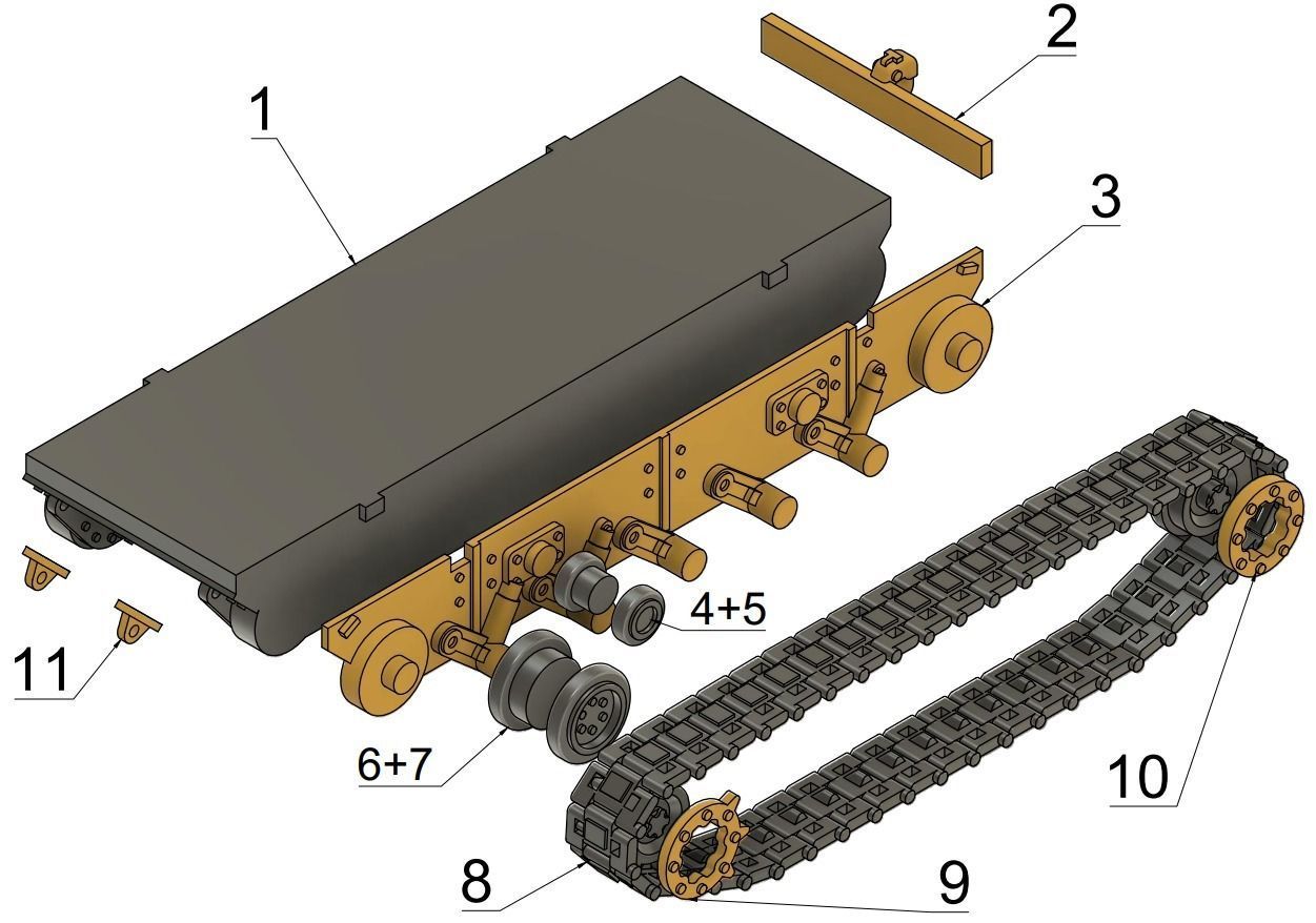Armored Recovery Vehicle - 28mm Sci-Fi 3D print model_6