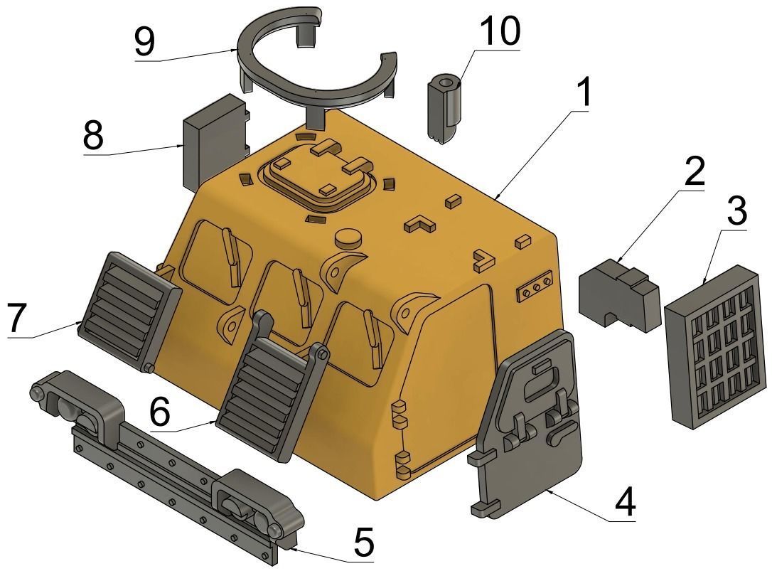 Armored Recovery Vehicle - 28mm Sci-Fi 3D print model_5