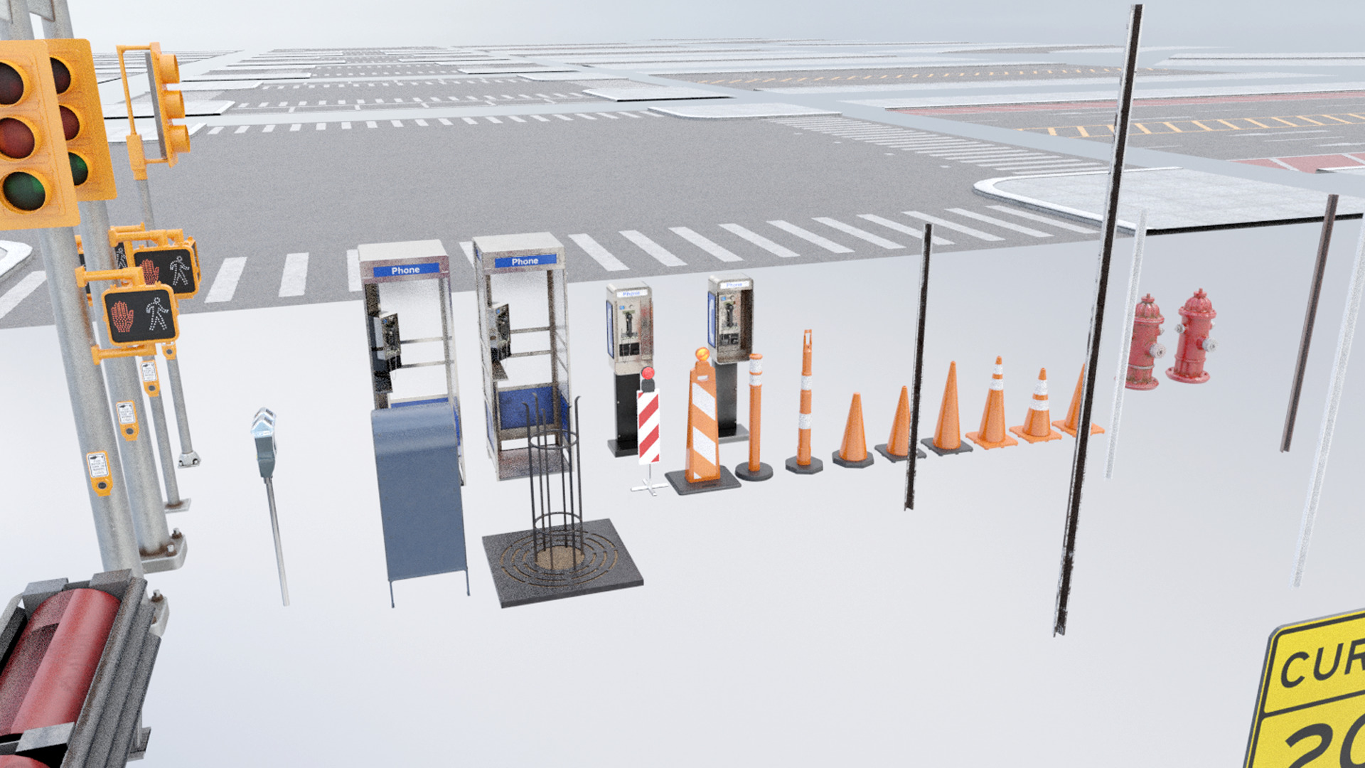 Interstate Props Low-poly 3D model_3