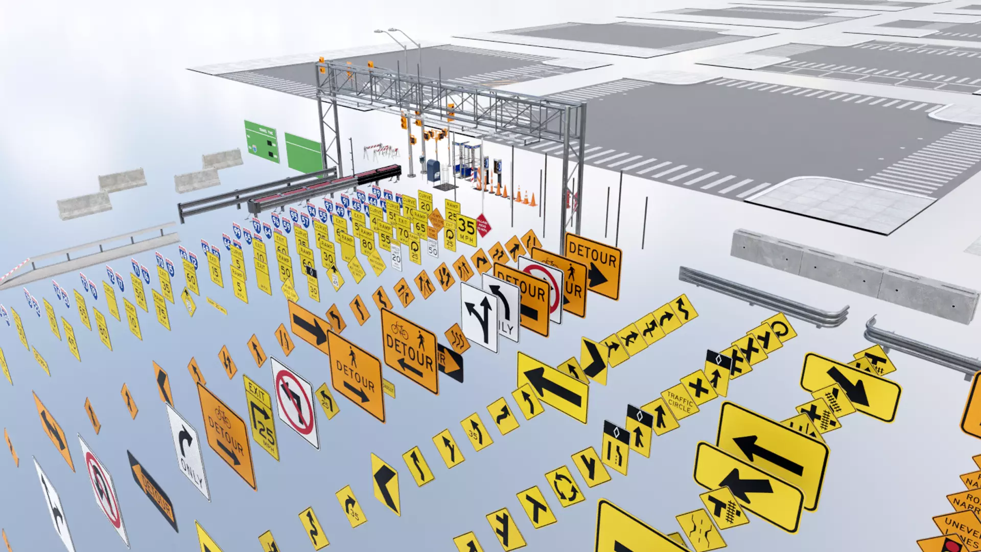 Interstate Props Low-poly 3D model_0